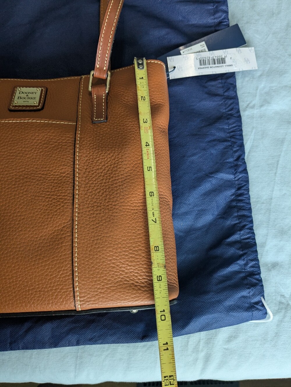 NEW, Dooney & Burke Small Lexington Shopper, Sable Brown, Cover Bag NWT - Picture 15 of 16